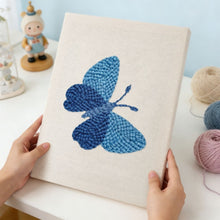 Load image into Gallery viewer, Punch Needle Kit with frame - Blue Dream Butterfly