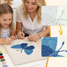 Load image into Gallery viewer, Punch Needle Kit with frame - Blue Dream Butterfly