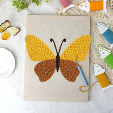 Load image into Gallery viewer, Punch Needle Kit with frame - Golden Butterfly