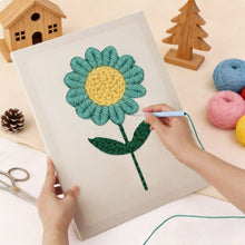 Load image into Gallery viewer, Punch Needle Kit with frame - Blue Sky Bloom