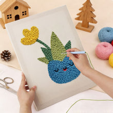 Load image into Gallery viewer, Punch Needle Kit with frame - Happy Succulent