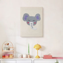 Load image into Gallery viewer, Punch Needle Kit with frame - Little Elephant