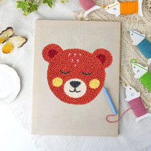 Load image into Gallery viewer, Punch Needle Kit with frame - Cuddly Bear