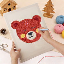 Load image into Gallery viewer, Punch Needle Kit with frame - Cuddly Bear