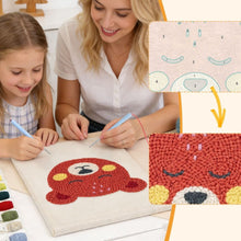 Load image into Gallery viewer, Punch Needle Kit with frame - Cuddly Bear