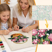 Load image into Gallery viewer, Punch Needle Kit with frame - Flower Basket