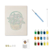 Load image into Gallery viewer, Punch Needle Kit with frame - Flower Basket