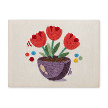 Load image into Gallery viewer, Punch Needle Kit with frame - Colorful Tulips Figured'Art