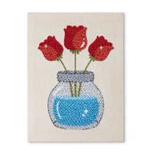 Load image into Gallery viewer, Punch Needle Kit with frame - Jar of Tulips Figured'Art