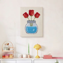 Load image into Gallery viewer, Punch Needle Kit with frame - Jar of Tulips