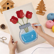 Load image into Gallery viewer, Punch Needle Kit with frame - Jar of Tulips