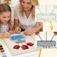 Load image into Gallery viewer, Punch Needle Kit with frame - Jar of Tulips