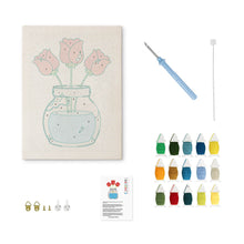 Load image into Gallery viewer, Punch Needle Kit with frame - Jar of Tulips