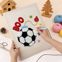 Load image into Gallery viewer, Punch Needle Kit with frame - Soccer Stars