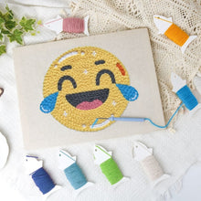 Load image into Gallery viewer, Punch Needle Kit with frame - Emoji Fun