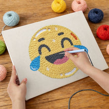 Load image into Gallery viewer, Punch Needle Kit with frame - Emoji Fun