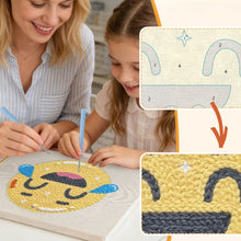 Load image into Gallery viewer, Punch Needle Kit with frame - Emoji Fun