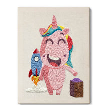 Load image into Gallery viewer, Punch Needle Kit with frame - Unicorn Adventure Figured'Art