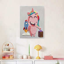 Load image into Gallery viewer, Punch Needle Kit with frame - Unicorn Adventure