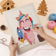 Load image into Gallery viewer, Punch Needle Kit with frame - Unicorn Adventure