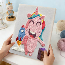 Load image into Gallery viewer, Punch Needle Kit with frame - Unicorn Adventure
