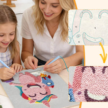 Load image into Gallery viewer, Punch Needle Kit with frame - Unicorn Adventure