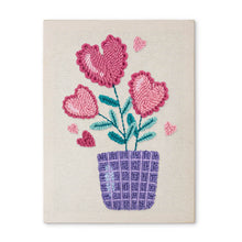 Load image into Gallery viewer, Punch Needle Kit with frame - Heartfelt Flowers Figured'Art