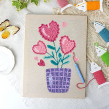 Load image into Gallery viewer, Punch Needle Kit with frame - Heartfelt Flowers
