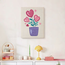 Load image into Gallery viewer, Punch Needle Kit with frame - Heartfelt Flowers