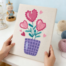Load image into Gallery viewer, Punch Needle Kit with frame - Heartfelt Flowers