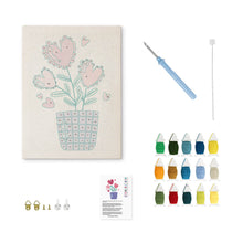 Load image into Gallery viewer, Punch Needle Kit with frame - Heartfelt Flowers