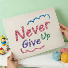 Load image into Gallery viewer, Punch Needle Kit with frame - Never Give Up