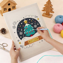 Load image into Gallery viewer, Punch Needle Kit with frame - Magical Christmas Tree