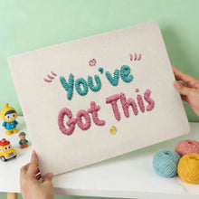 Load image into Gallery viewer, Punch Needle Kit with frame - You've Got This
