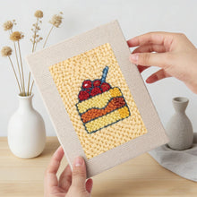 Load image into Gallery viewer, Punch Needle Kits (4 pieces) with frames - Yummy Favorites 2