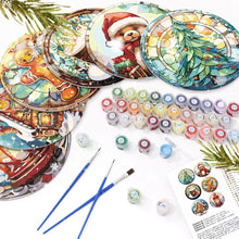 Load image into Gallery viewer, Paint by numbers 20cm Placemats (6 pieces) - Gingerbread House, Christmas Tree and Winter Designs