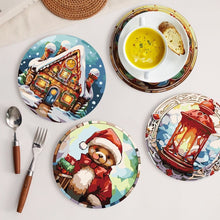 Load image into Gallery viewer, Paint by numbers 20cm Placemats (6 pieces) - Gingerbread House, Christmas Tree and Winter Designs