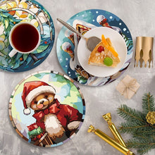 Load image into Gallery viewer, Paint by numbers 20cm Placemats (6 pieces) - Gingerbread House, Christmas Tree and Winter Designs