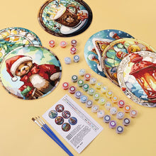 Load image into Gallery viewer, Paint by numbers 20cm Placemats (6 pieces) - Gingerbread House, Christmas Tree and Winter Designs