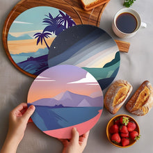 Load image into Gallery viewer, Paint by numbers 20cm Placemats (6 pieces) - Nature Vista