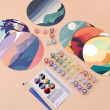 Load image into Gallery viewer, Paint by numbers 20cm Placemats (6 pieces) - Nature Vista
