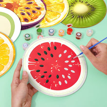 Load image into Gallery viewer, Paint by numbers 20cm Placemats (6 pieces) - Tropical Fruit Slice