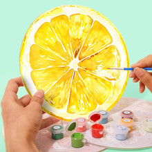 Load image into Gallery viewer, Paint by numbers 20cm Placemats (6 pieces) - Tropical Fruit Slice