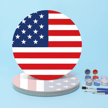 Load image into Gallery viewer, Paint by numbers 20cm Placemats (6 pieces) - American Flag