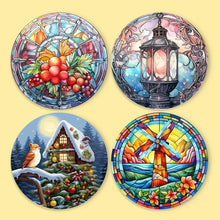 Load image into Gallery viewer, Paint by numbers 20cm Placemats (4 pieces) - Holiday and Nature