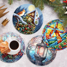 Load image into Gallery viewer, Paint by numbers 20cm Placemats (4 pieces) - Holiday and Nature