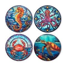 Load image into Gallery viewer, Paint by numbers 20cm Placemats (4 pieces) - Ocean Creatures