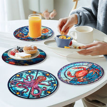 Load image into Gallery viewer, Paint by numbers 20cm Placemats (4 pieces) - Ocean Creatures