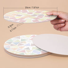 Load image into Gallery viewer, Paint by numbers 20cm Placemats (6 pieces) - Modern Geometric