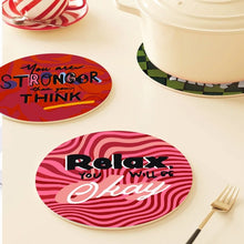 Load image into Gallery viewer, Paint by numbers 20cm Placemats (6 pieces) - Motivational Quote